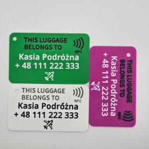 Travel Tag z NFC – personalizowany identyfikator bagażu